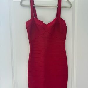 Herve Leger Red Mini Dress